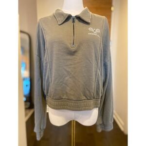 Cut and Paste‎ Country Club Tennis Graphic Sweatshirt Khaki Green XL